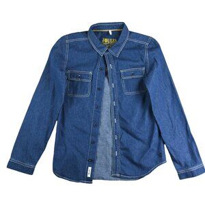 Joules Snappy Shirt Long Sleeve Denim Shirt Contrast Stitch Western Preppy 11-12